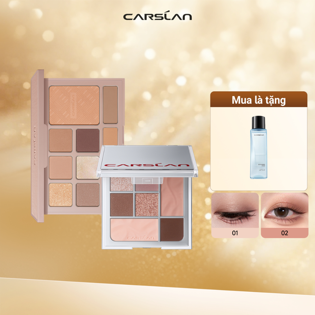 Bảng Phấn Mắt Carslan 10 Màu Trang Điểm Đa Chức Năng Phấn Má Hồng Phấn Bắt Sáng Tạo Khối Người mới bắt đầu phải mua 12g