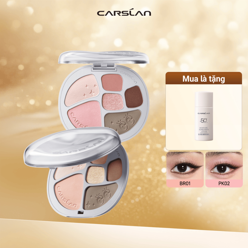 Bảng Phấn Mắt 6 Màu Carslan 9g Một Bảng Đa Năng Phù Hợp Cho Newbie