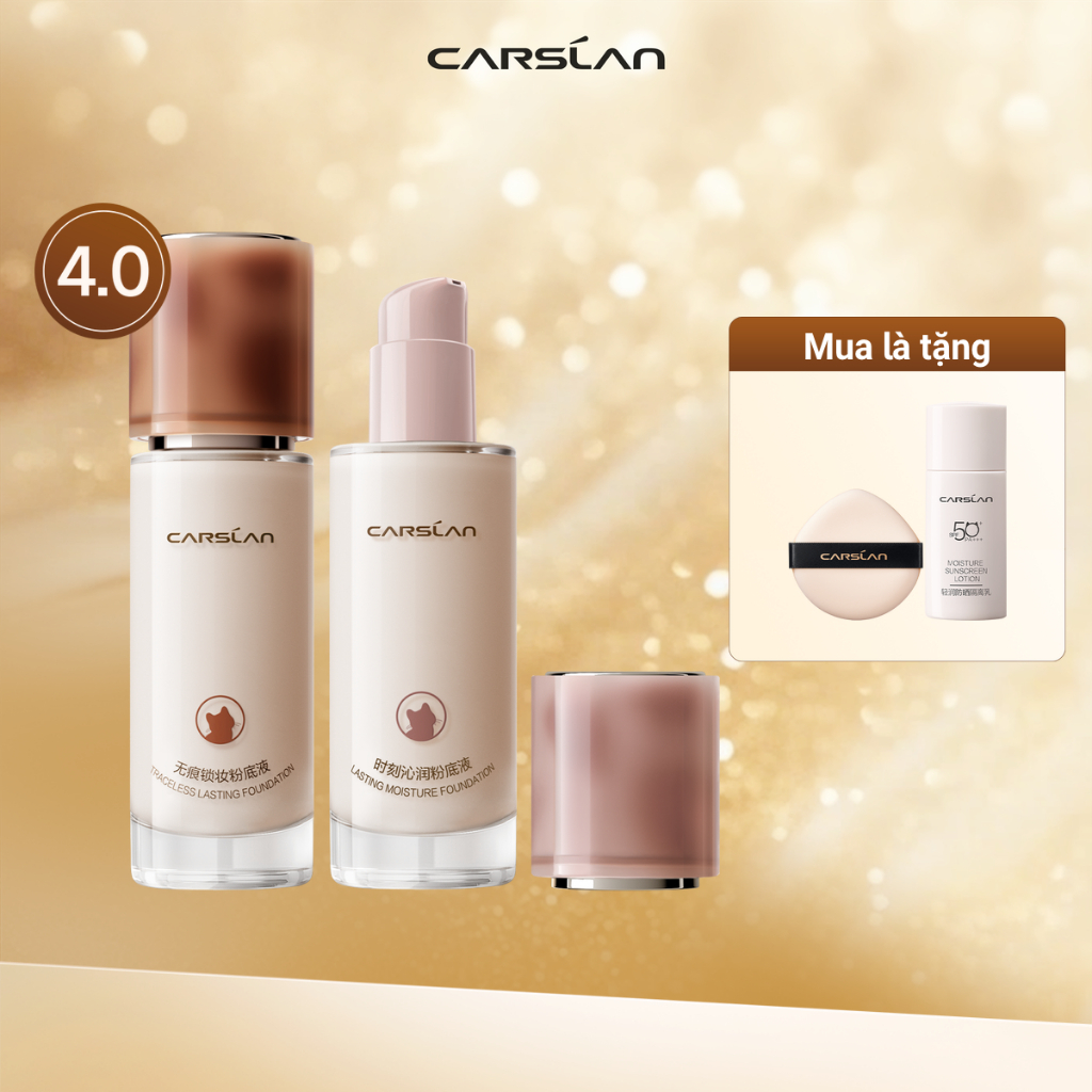 Carslan Lasting Moisture Foundation Kiểm soát dầu lâu dài Chống oxy hóa 4.0 30g