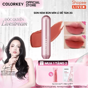 [KOL] Son Bùn COLORKEY, Chất Bùn Mịn Nhẹ, Lì Lâu Trôi Tự Nhiên 2g