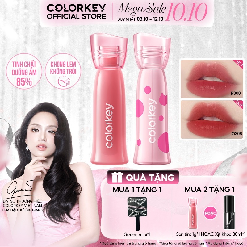 [MUA 2 TẶNG 1] Son Tint Lì COLORKEY Watery Tint, Bền Màu Lâu Trôi, Dưỡng Ẩm Không Dính 2.5g