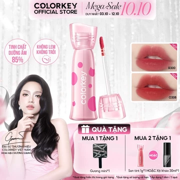 [COLORKEY X Pokky Mao] Son Tint COLORKEY Pokky Mao Mịn Lì Lâu Trôi, Dưỡng Ẩm, Bao Bì Trendy 2.5g
