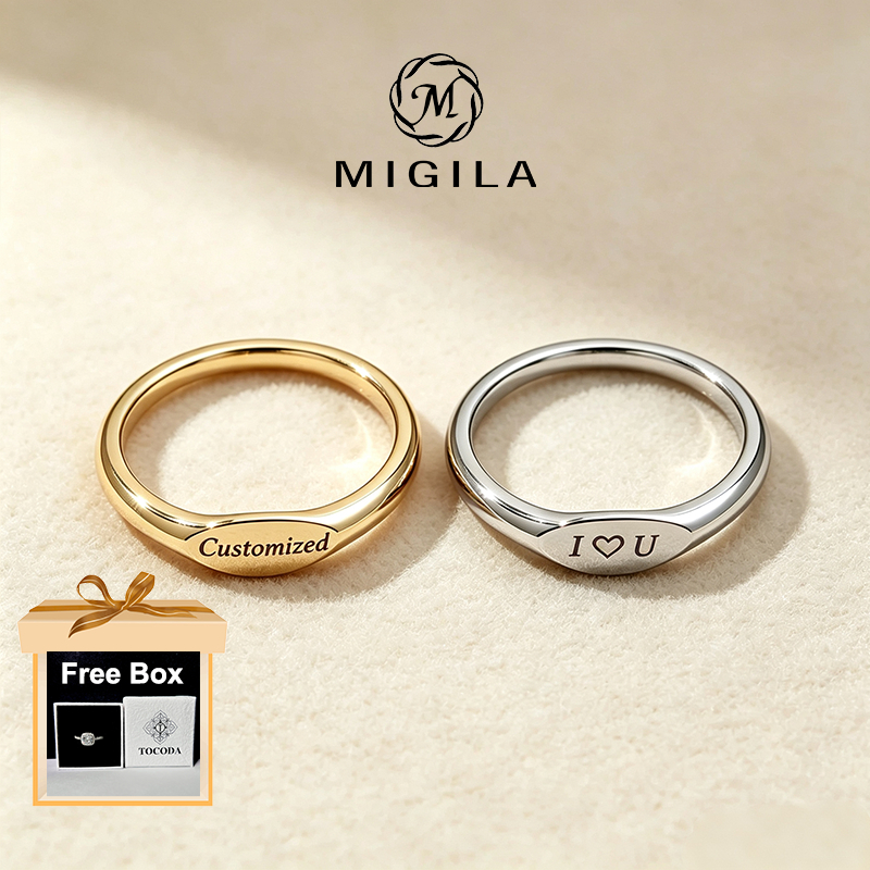 925 Silver Wedding Ring, adjustable by MIGILA&Co.vn