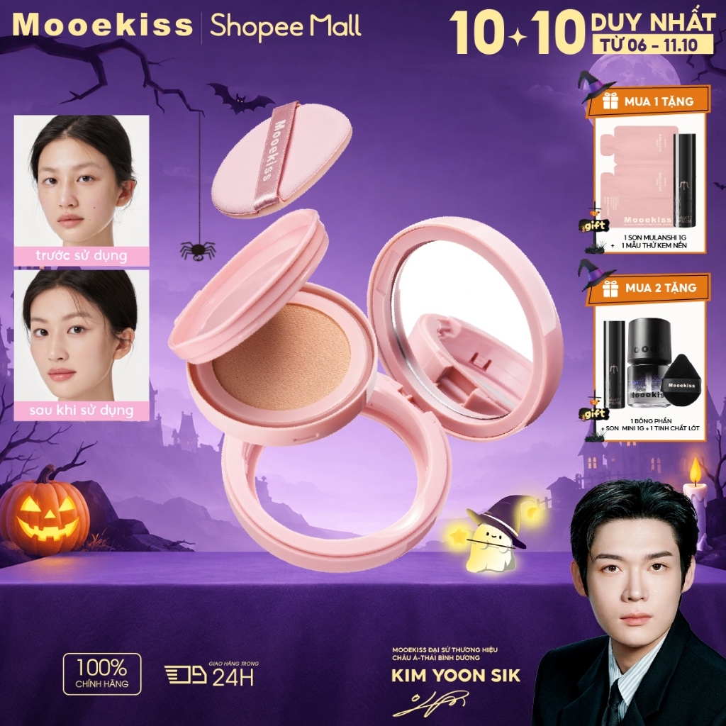 Mooekiss che khuyết điểm Air Cushion lâu dài không oxy hóa da nhờn kiểm soát dầu cho tất cả các loại da