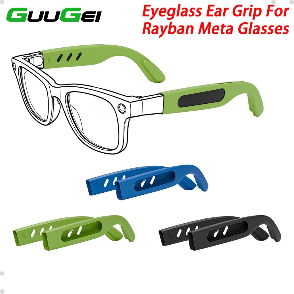 Guugei Silicone Kính Mắt Tai Chống Trơn Trượt Móc Tai Cho Ray-Ban Me-ta Blayzer/Scriber/Wayfarer/Skyler/Headliner