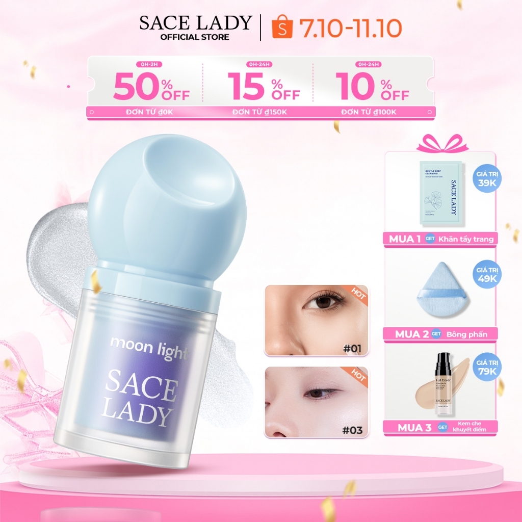 Kem Highlight Chất Lỏng  SACE LADY Chống Thấm Nước Lâu Dài Đa Năng Highlighter 3.8g
