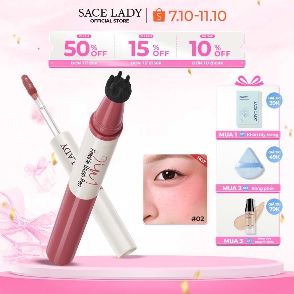 Bút má hồng tàn nhang 2 trong 1 SACE LADY 2.5g