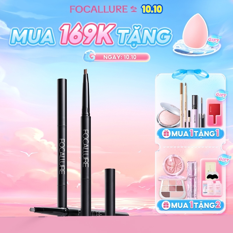 Bút kẻ lông mày FOCALLURE chống thấm nước với 3 màu sắc lựa chọn 1g