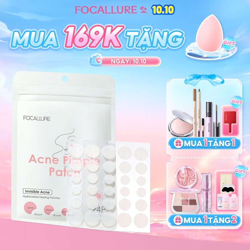 Miếng Dán Focallure Hỗ Trợ Cải Thiện Mụn Kiểm Soát Dầu Không Thấm Nước
