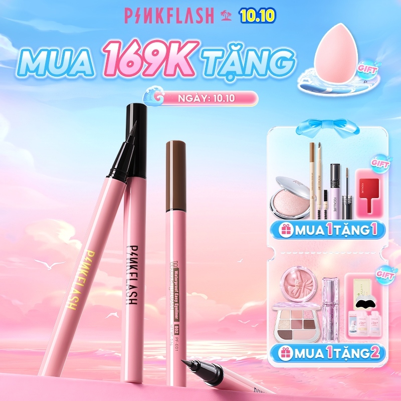 Bút kẻ mắt PINKFLASH chống thấm nước lâu phai lên màu chuẩn 0.8g