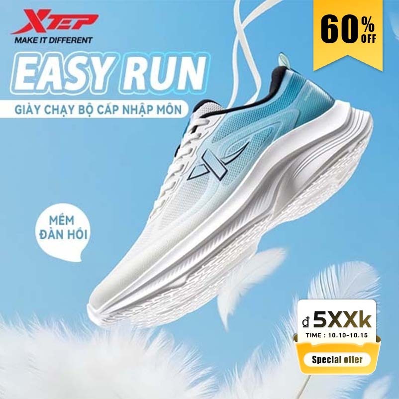 【XTEP】Easy run | 5KM+Giày chạy bộ nam thông gió tốt hấp thụ sốc Thích hợp cho mùa hè