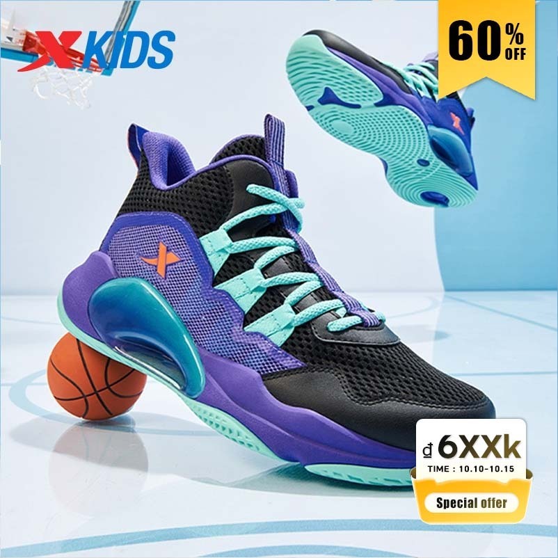 XTEP Kids Children 2025 Giày Bóng Rổ Mới Thể Thao Nhẹ Thoáng Khí Thoải Mái Chuyên Nghiệp Trẻ Em Bé Trai Bé Gái