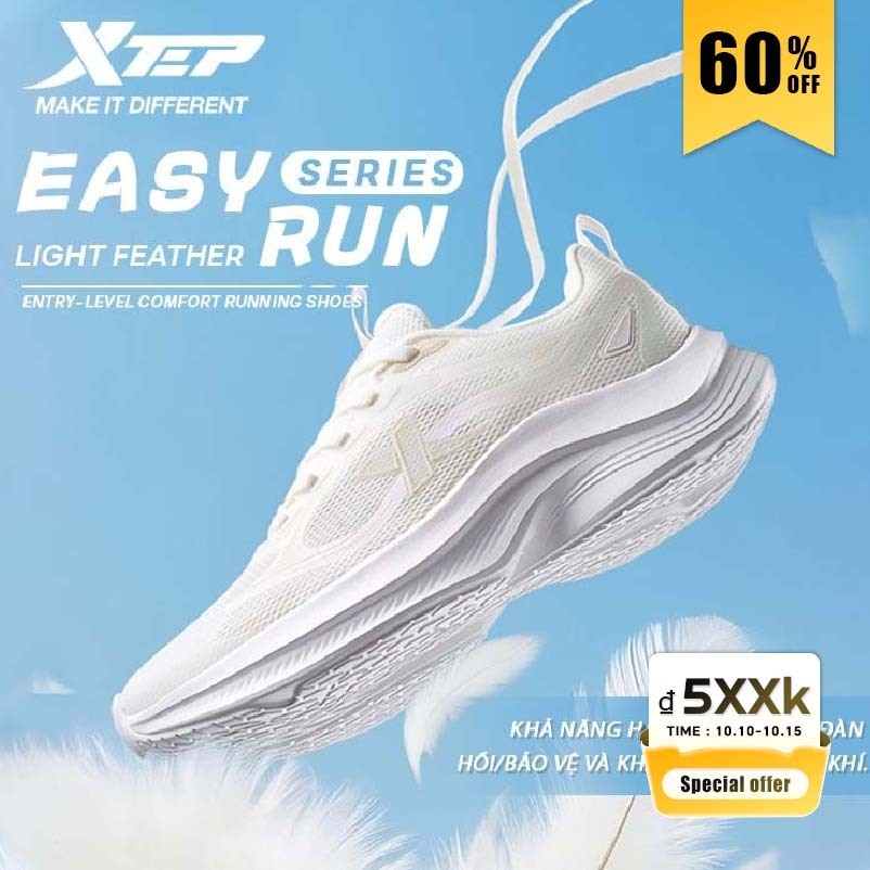 【XTEP】Easy run | Giày chạy bộ nữ 2026 mẫu mới mùa hè thoáng khí, giày thể thao mỏng nhẹ đế mềm, thể thao lưới , xtep Giày thể thao Pickleball