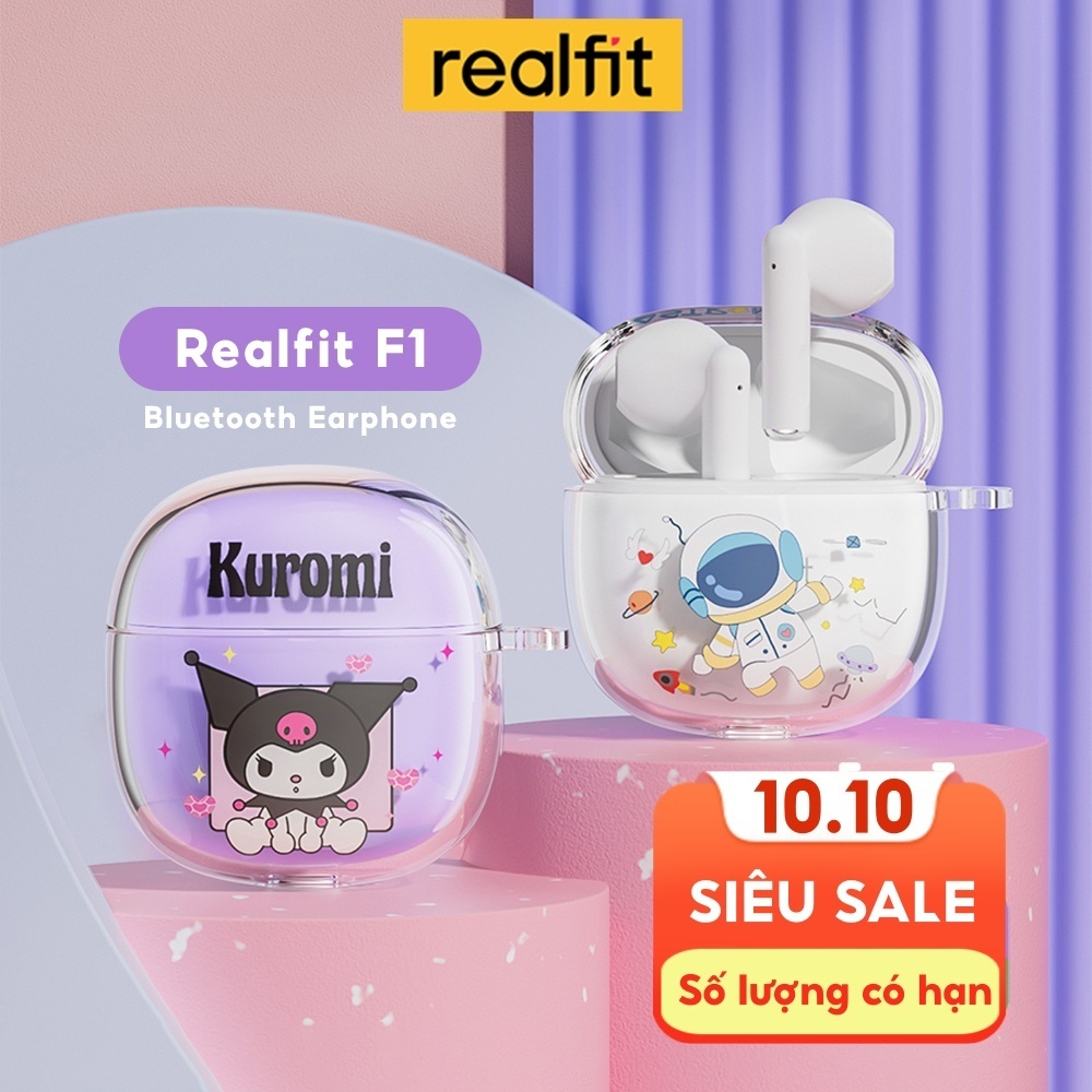 【Livestream】Tai nghe Bluetooth Realfit F1 có Mic Chất lượng âm thanh tuyệt vời Phát lại 5 giờ