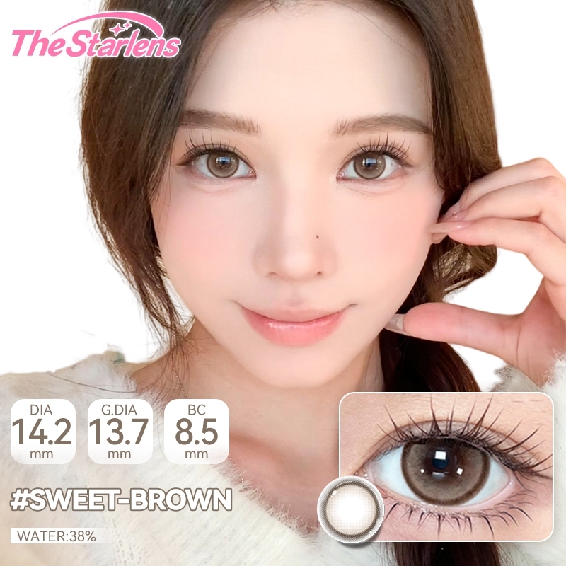 Kính áp tròng The Starlens lens 1 ngày được mềm màu nâu-xám 10 chiếc DIA14.2-14.5 kính cận thị thoải mái cho mắt được lớp sử dụng trong dễ đeo, thích hợp để trang điểm lens | BigBuy360 - bigbuy360.vn