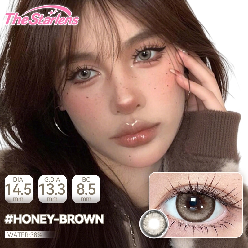 Kính áp tròng The Starlens lens 1 ngày được mềm màu nâu-xám 10 chiếc DIA14.2-14.5 kính cận thị thoải mái cho mắt được lớp sử dụng trong dễ đeo, thích hợp để trang điểm lens | BigBuy360 - bigbuy360.vn