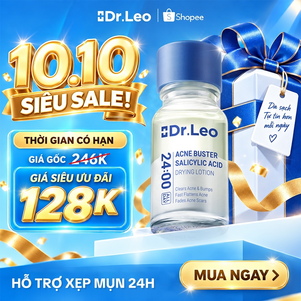 Tinh chất Mụn Dr.Leo 10ml Acid Salicylic Acne Serum Skincare