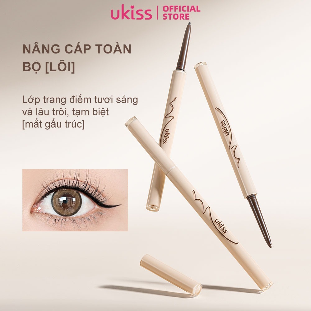 Ukiss Bút kẻ mắt Bút chì chống nhòe Chống thấm nước Chống mồ hôi & Lâu trôi Ứng dụng mịn màng 50mg