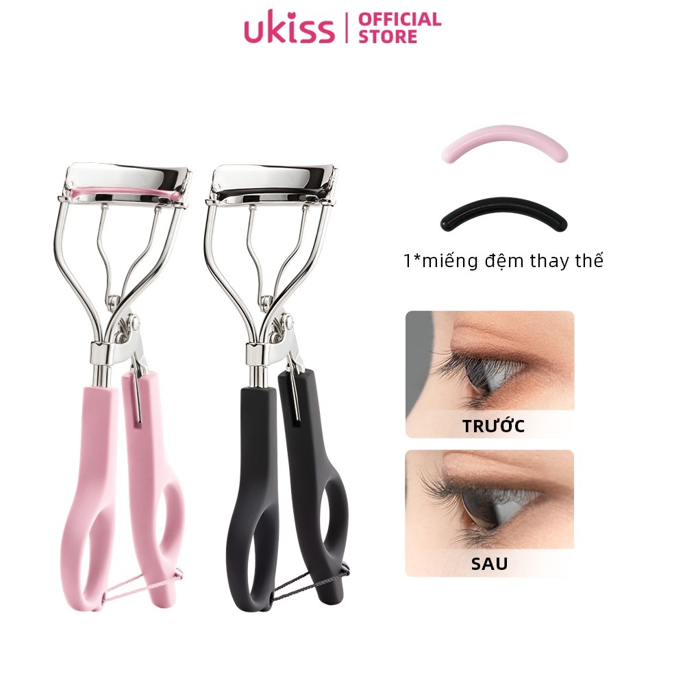 Ukiss clip lông mi Dụng Cụ Uốn Lông Mi Kèm Đệm Thay Thế Tiện Dụng
