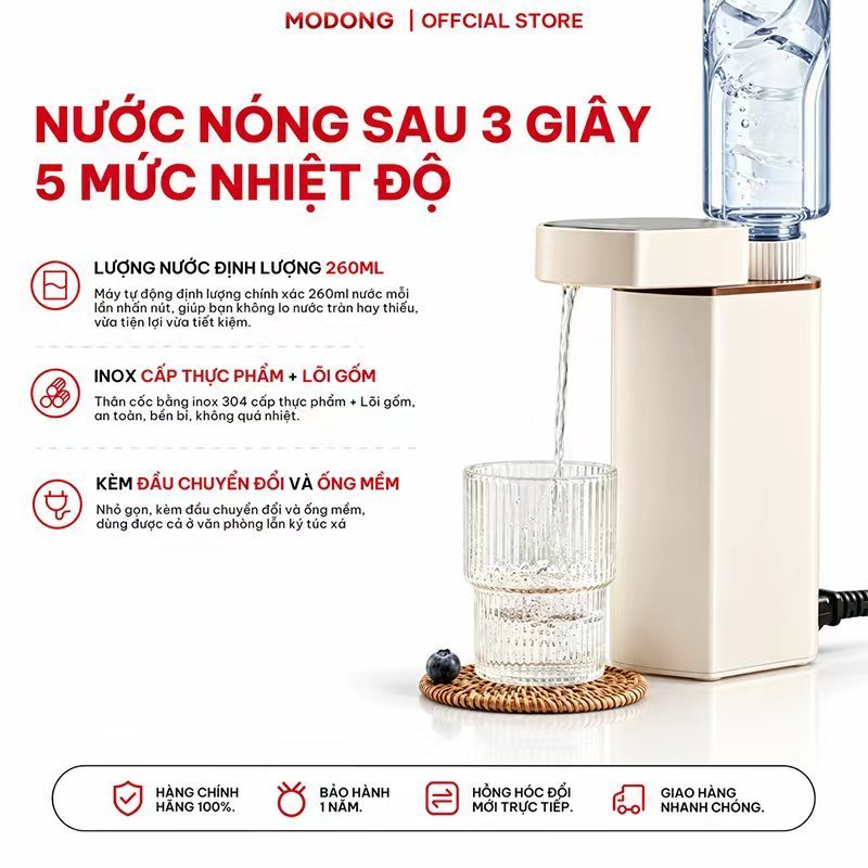 【3 Giây Nóng Ngay】Máy Nước Nóng Cầm Tay Mini 5 Mức Nhiệt