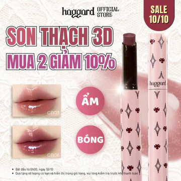 [MUA 2 GIẢM 10%] haggard Son Bóng Thạch 3D EMO Monster Series Melting Glossy Balm (1.9g) Môi Căng Mọng, Giữ Ẩm