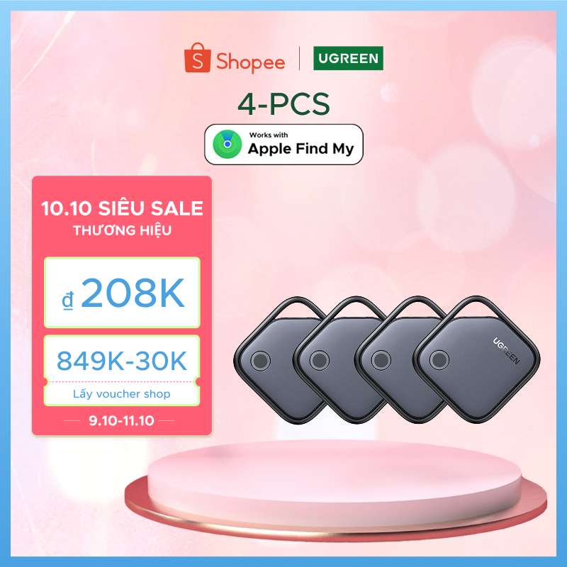Ugreen Thẻ Thông Minh Định Vị Thông Minh Chống Mất Bluetooth5.0 Finder Airtag Theo Dõi Finder Định Vị Cho iPhone 18 17 16 Pro Max/ iPad / Mac