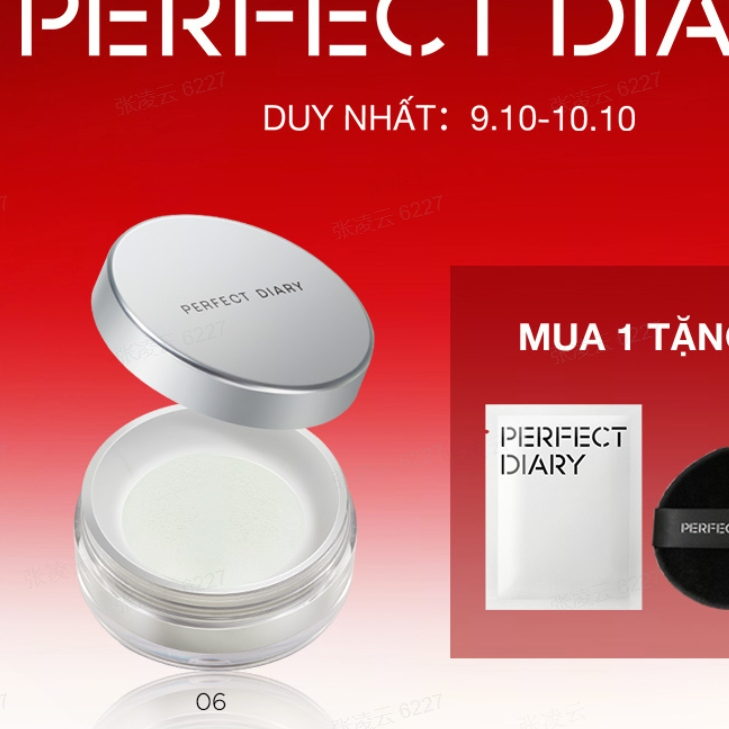 【NEW】Phấn phủ kiềm dầu Perfect Diary phiên bản nắp bạc Dưỡng ẩm lâu dài 7g