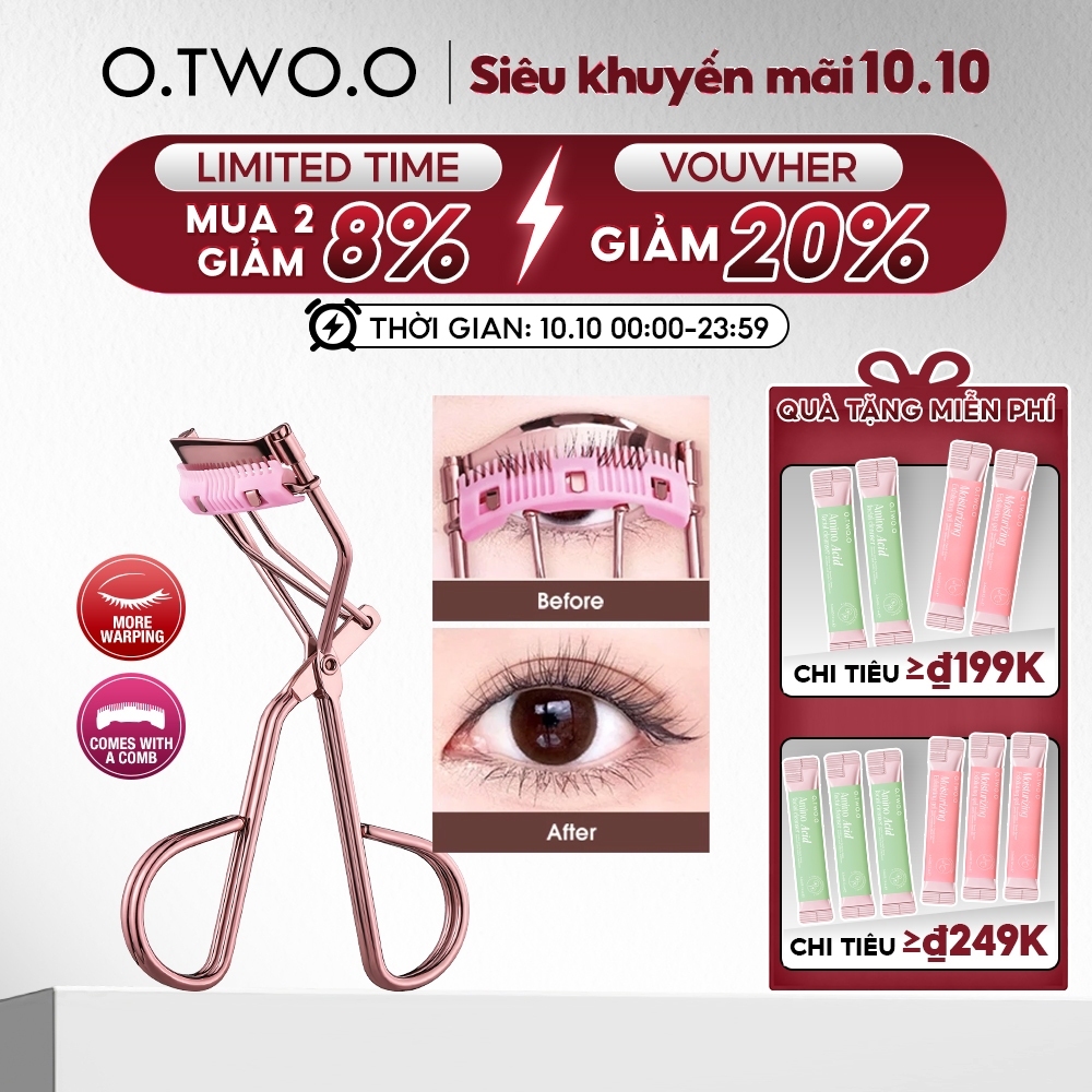 Máy uốn mi O.TWO.O Máy uốn mi hướng dương 3D Thiết kế không viền Phù hợp với mọi hình dạng mắt Uốn dài 10g