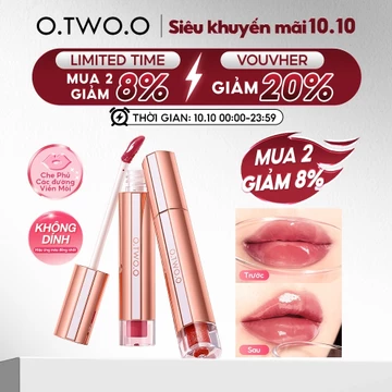 Son Bóng O.TWO.O Gương Bóng Căng Mọng Lâu Trôi Gương không Dính Bóng