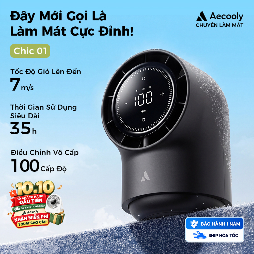 Aecooly Chic 01 Quạt Bàn Tốc Độ Cao Quạt Di Động Trẻ Em USB Cầm Tay Quạt Làm Mát Nhỏ