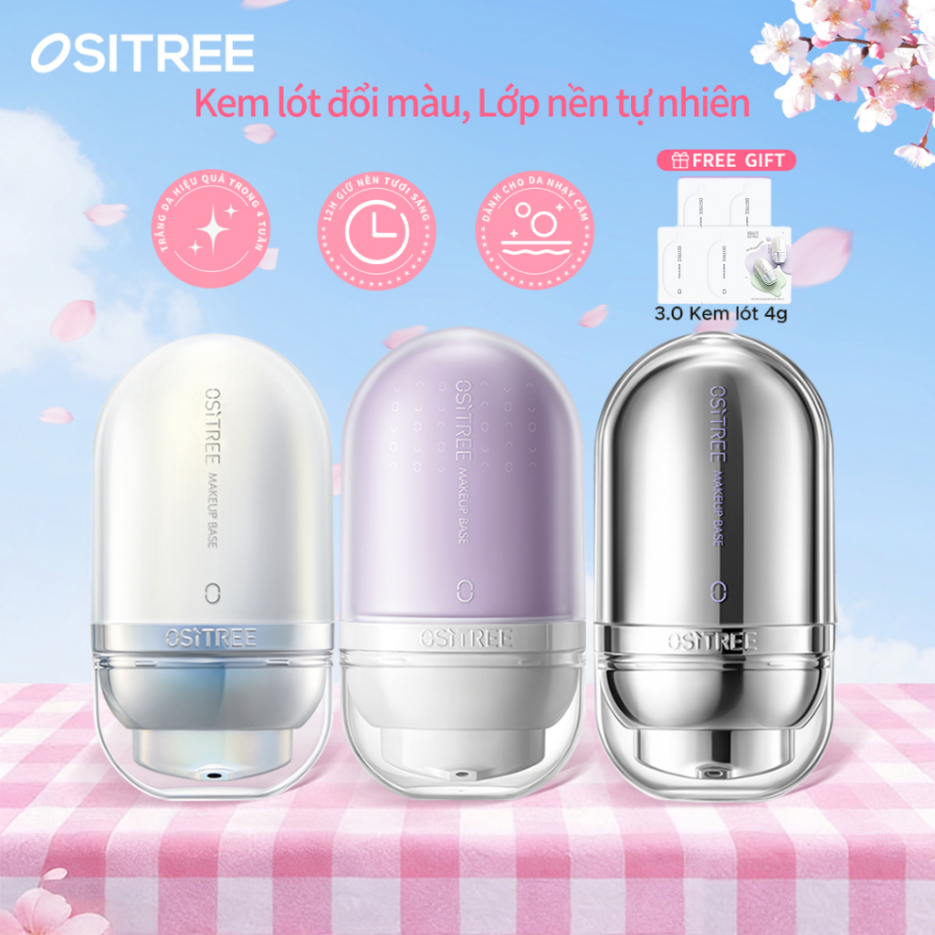 OSITREE Kem Lót Trang Điểm 25g Kiềm Dầu, Làm Mịn Da, Giữ Nền Lâu Trôi