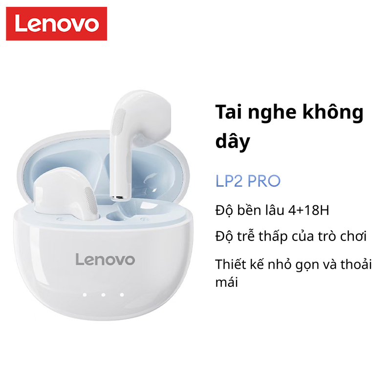 Tai Nghe Bluetooth Lenovo LP2 Pro HIFI Stereo Giảm Tiếng Ồn Thông Minh Pin Dung Lượng Lớn