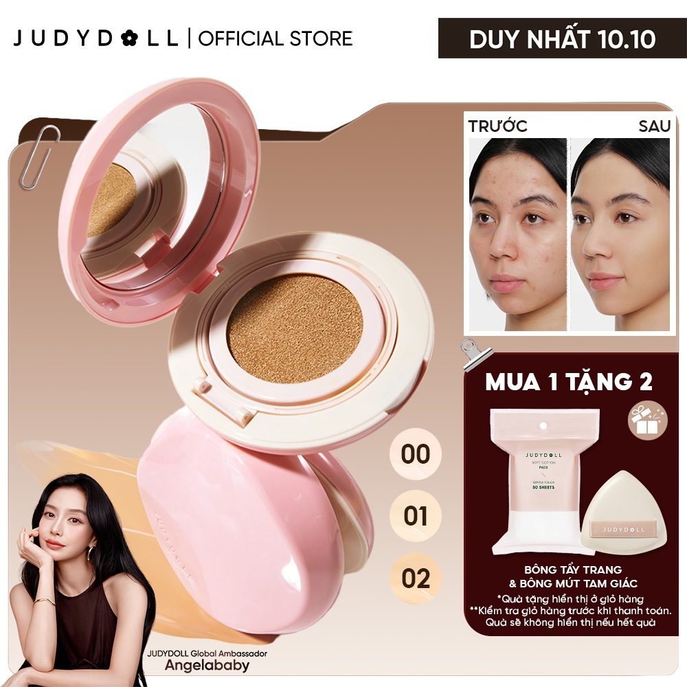 [Tổng Hợp] Phấn Nước Cushion JUDYDOLL Tổng Hợp Dành Cho Mọi Loại Da 12.5g/14g
