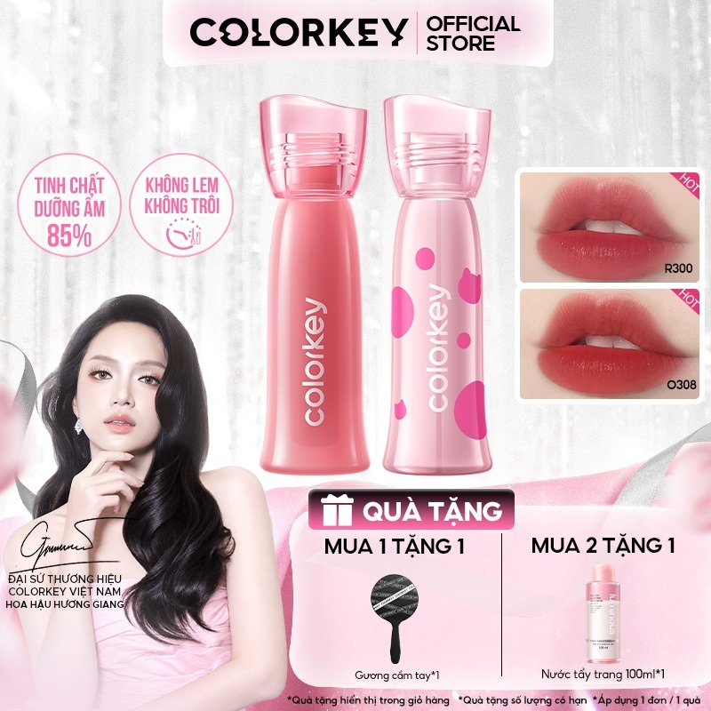 [MUA 2 NHẬN 3] Son Tint Lì COLORKEY Watery Tint, Bền Màu Lâu Trôi, Dưỡng Ẩm Không Dính 2.5g
