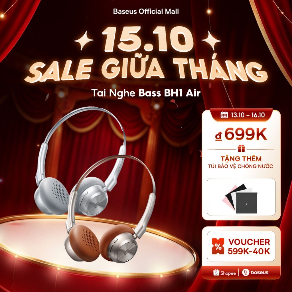 [Hàng mới về] Tai nghe không dây Baseus Bass BH1 Air Wireless 80Hrs Giờ chơi ENC Khử tiếng ồn 90g Đèn Bluetooth 6.0