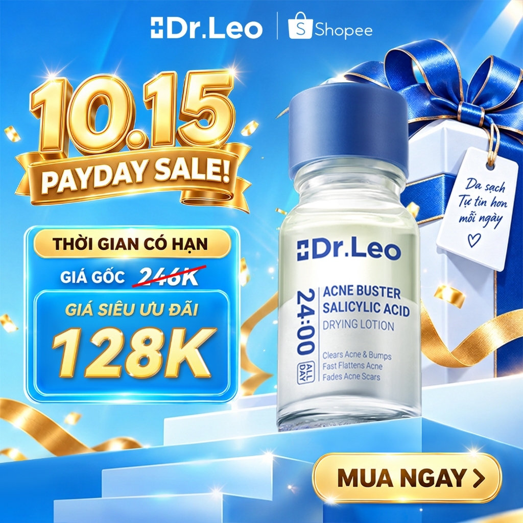 Tinh chất Mụn Dr.Leo 10ml Acid Salicylic Acne Serum Skincare