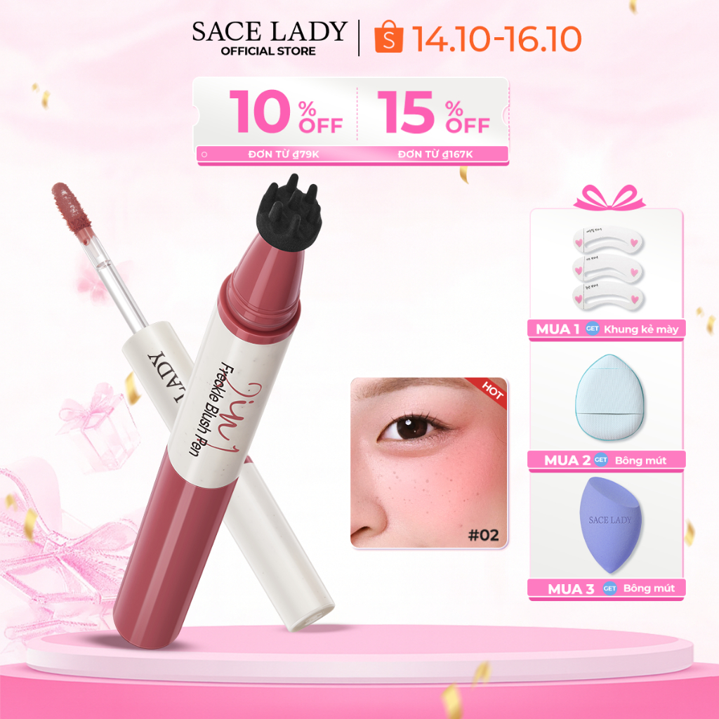 Bút má hồng tàn nhang 2 trong 1 SACE LADY 2.5g