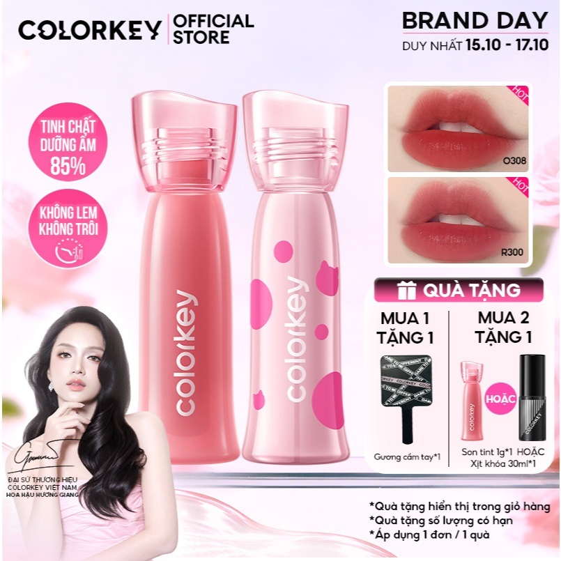 [MUA 2 NHẬN 3] Son Tint Lì COLORKEY Watery Tint, Bền Màu Lâu Trôi, Dưỡng Ẩm Không Dính 2.5g