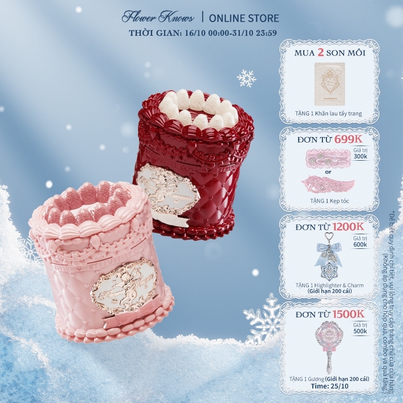 Son Kem Lì Flower Knows Strawberry Cupid Collection Son Bùn Nhung 5ml