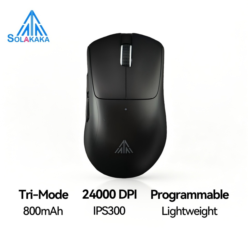 Chuột chơi game không dây SOLAKA SM805 Pin ba chế độ 800mAh 800-22000 Điều chỉnh DPI với cảm biến quang học PAW311
