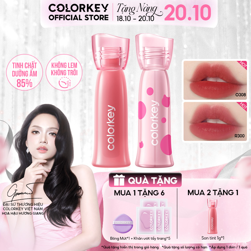[MUA 2 NHẬN 3] Son Tint Lì COLORKEY Watery Tint, Bền Màu Lâu Trôi, Dưỡng Ẩm Không Dính 2.5g