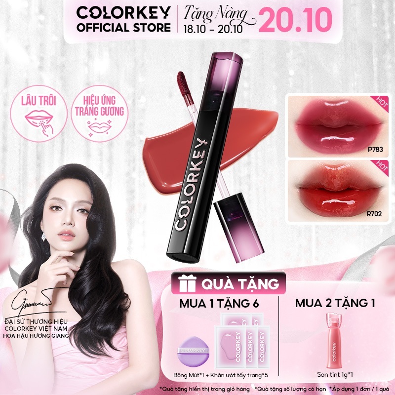 Son Bóng Lì Lâu Trôi COLORKEY, Nhẹ Môi Căng Mọng 2.5g