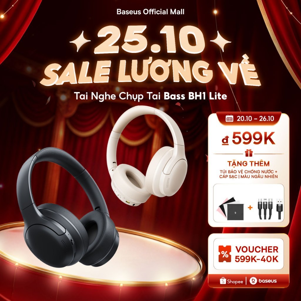 Tai Nghe Bass BH1 Lite Chống Ồn Chủ Động Thời Lượng Pin Lên Đến 80 Giờ