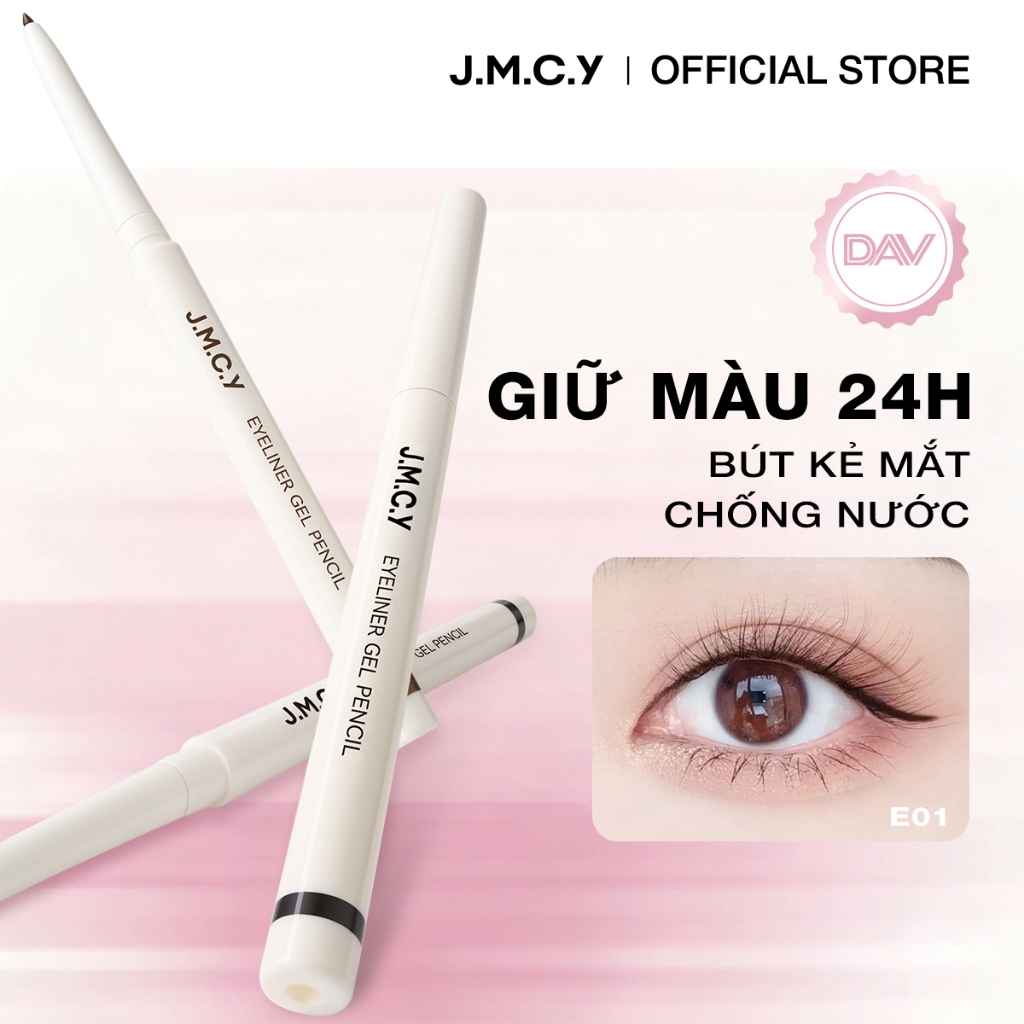 JMCY Bút Kẻ mắt dạng gel chống nước Trang điểm lâu trôi và không lem Mượt mà và dễ sử dụng