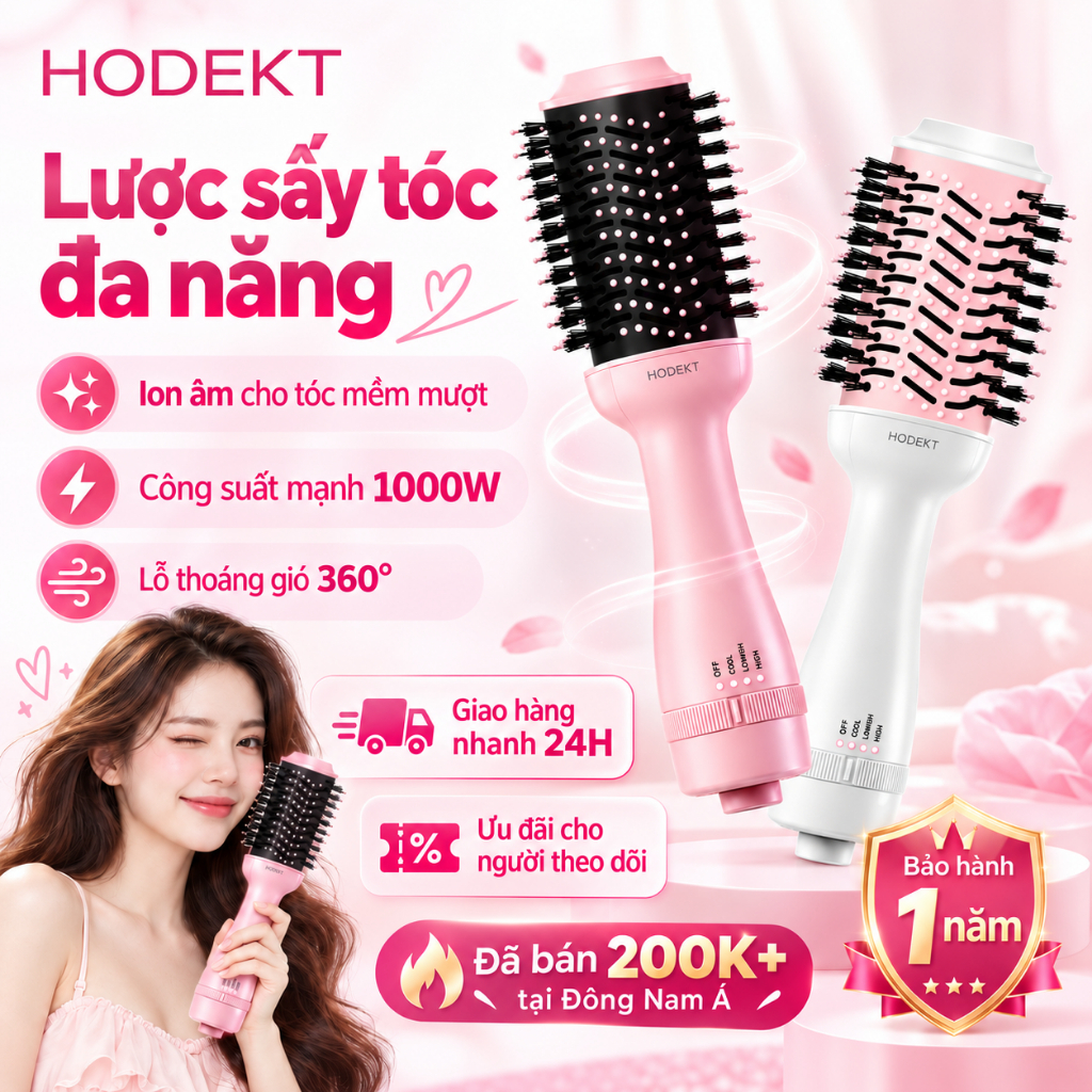 HODEKT lược sấy 4 trong 1
