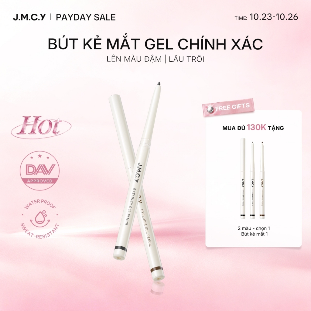 JMCY Bút kẻ mắt Gel màu Chống thấm nước & chống nhòe Ứng dụng mịn màng Đầu chính xác cho mắt được xác định quyến rũ lâu trôi với mài mòn cả ngày