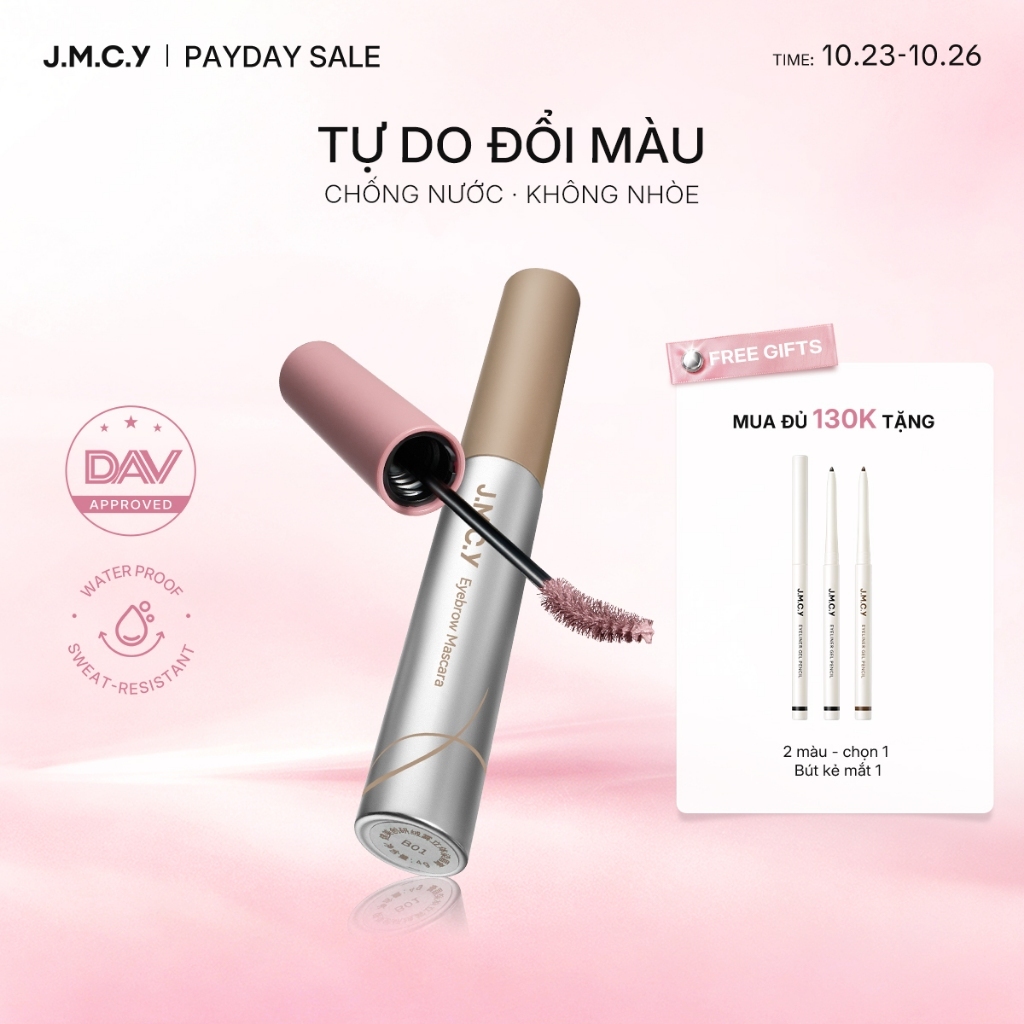 JMCY Mascara Lông Mày – 12 giờ đầu Lông Mày Bền, Nhung Mỏng Và Bền Chống Bẩn, Tạo dáng lông mày tự nhiên và tinh tế