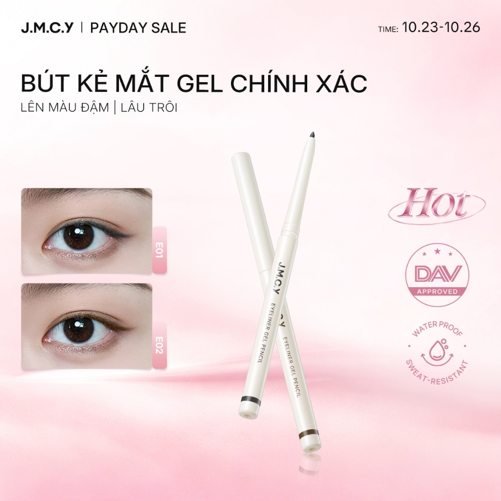 【Khuyến Mãi Giới Hạn】 J.M.C.Y Bút Kẻ Mắt Gel Chính Hãng Chống Nước Chống Dầu Không Lem Lâu Trôi 12h Lướt Mịn Ngòi 2mm