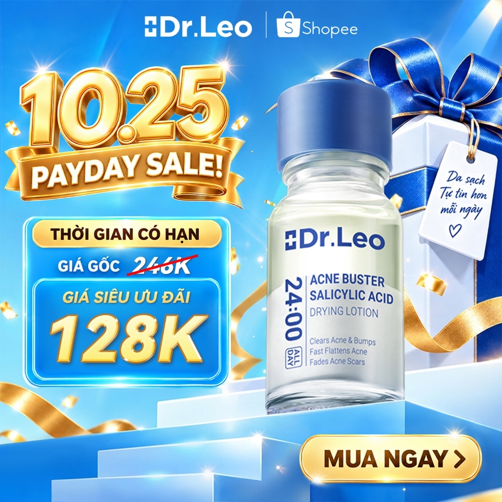 Tinh chất Mụn Dr.Leo 10ml Acid Salicylic Acne Serum Skincare