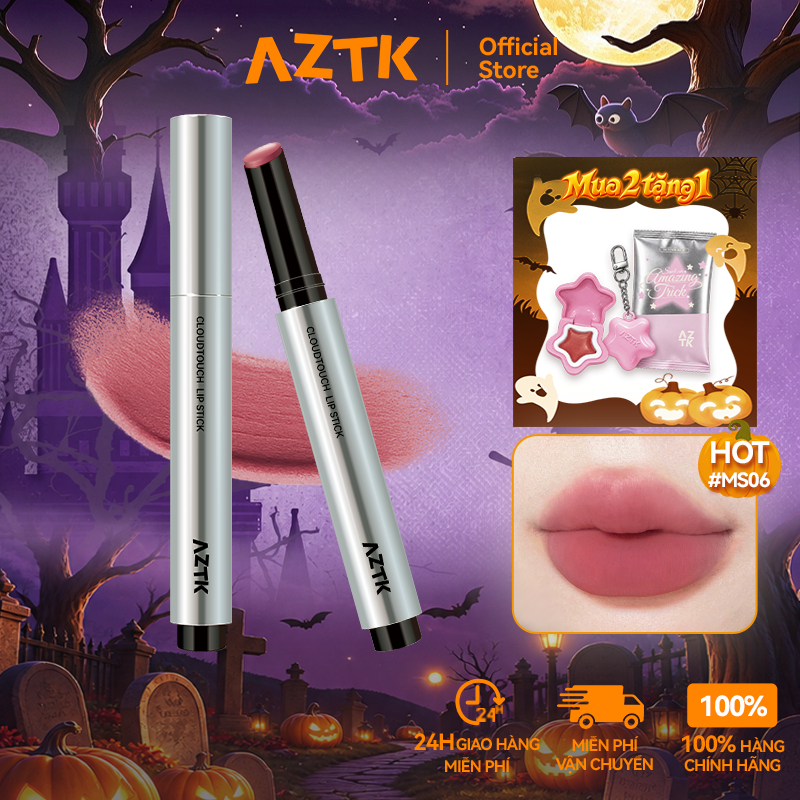 AZTK Son Thỏi Lì Matte Nhung Mềm Môi Lâu Trôi Không Khô Môi 1.8g
